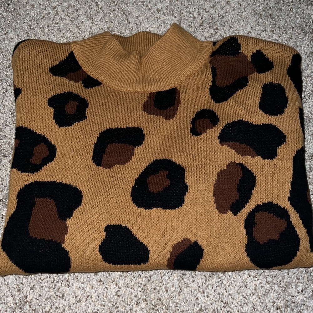 Cheetah Print Turtleneck